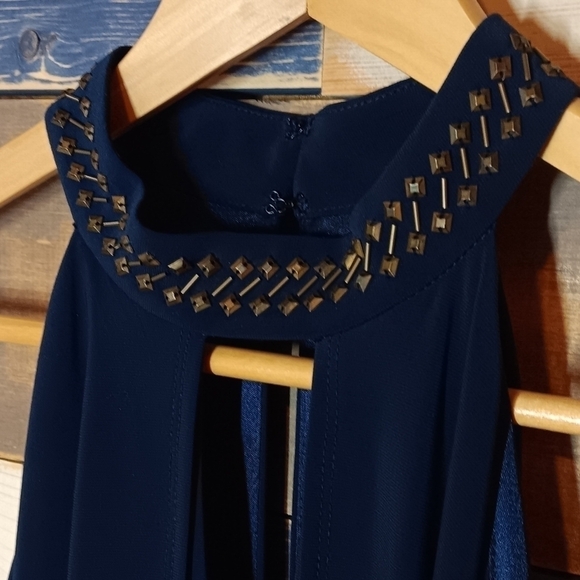 Laundry by Shelli Segal Romper Jumpsuit 6 navy blue - Picture 5 of 9